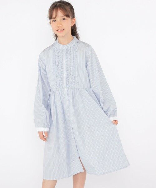 SHIPS / シップス ロング・マキシ丈ワンピース | SHIPS KIDS:140〜150cm / フリル シャツ ワンピース | 詳細14