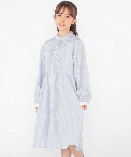 SHIPS / シップス ロング・マキシ丈ワンピース | SHIPS KIDS:140〜150cm / フリル シャツ ワンピース | 詳細15