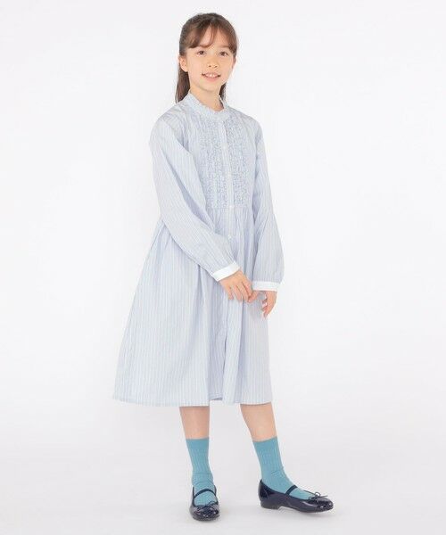 SHIPS / シップス ロング・マキシ丈ワンピース | SHIPS KIDS:140〜150cm / フリル シャツ ワンピース | 詳細17