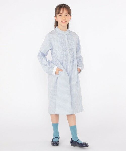 SHIPS / シップス ロング・マキシ丈ワンピース | SHIPS KIDS:140〜150cm / フリル シャツ ワンピース | 詳細19