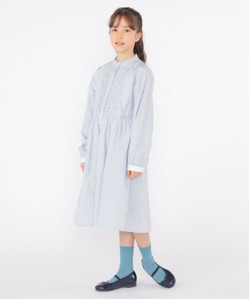 SHIPS / シップス ロング・マキシ丈ワンピース | SHIPS KIDS:140〜150cm / フリル シャツ ワンピース | 詳細21
