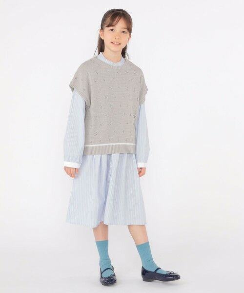 SHIPS / シップス ロング・マキシ丈ワンピース | SHIPS KIDS:140〜150cm / フリル シャツ ワンピース | 詳細23