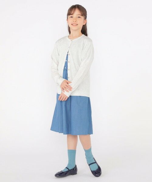 SHIPS / シップス ロング・マキシ丈ワンピース | SHIPS KIDS:140〜150cm / ダンガリー 半袖 ワンピース | 詳細17
