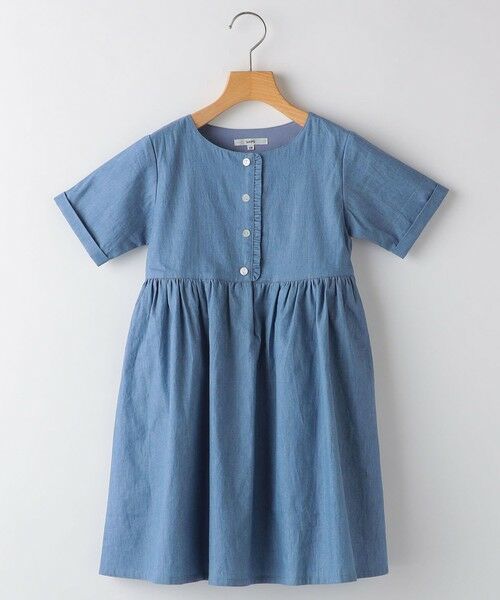 SHIPS / シップス ロング・マキシ丈ワンピース | SHIPS KIDS:140〜150cm / ダンガリー 半袖 ワンピース | 詳細20
