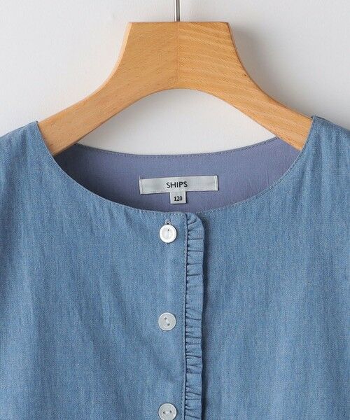 SHIPS / シップス ロング・マキシ丈ワンピース | SHIPS KIDS:140〜150cm / ダンガリー 半袖 ワンピース | 詳細22