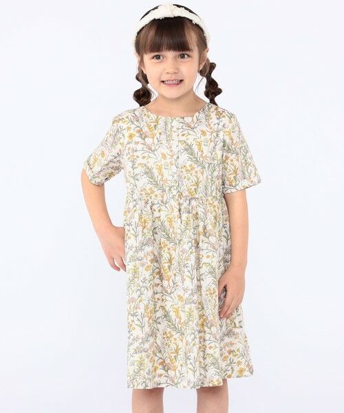 SHIPS / シップス ロング・マキシ丈ワンピース | SHIPS KIDS:100〜130cm / リバティ 半袖 ワンピース | 詳細3
