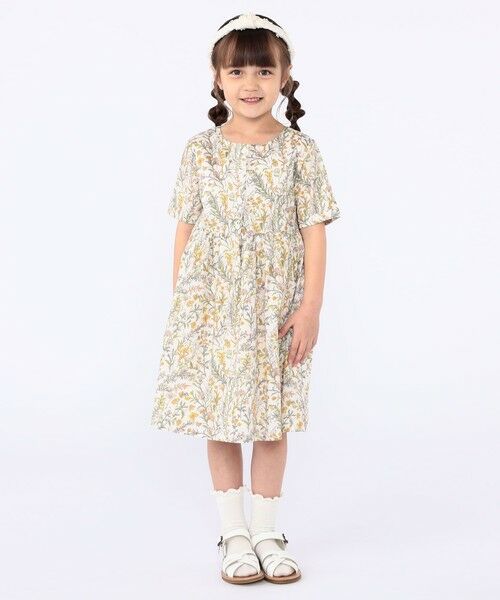 SHIPS / シップス ロング・マキシ丈ワンピース | SHIPS KIDS:100〜130cm / リバティ 半袖 ワンピース | 詳細4
