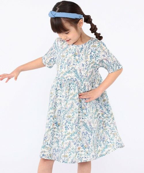 SHIPS / シップス ロング・マキシ丈ワンピース | SHIPS KIDS:100〜130cm / リバティ 半袖 ワンピース | 詳細30