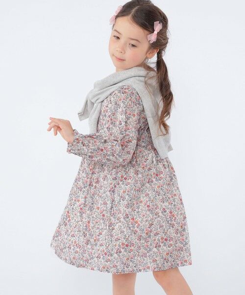 SHIPS / シップス ロング・マキシ丈ワンピース | SHIPS KIDS:100〜130cm / リバティ 長袖 ワンピース | 詳細12