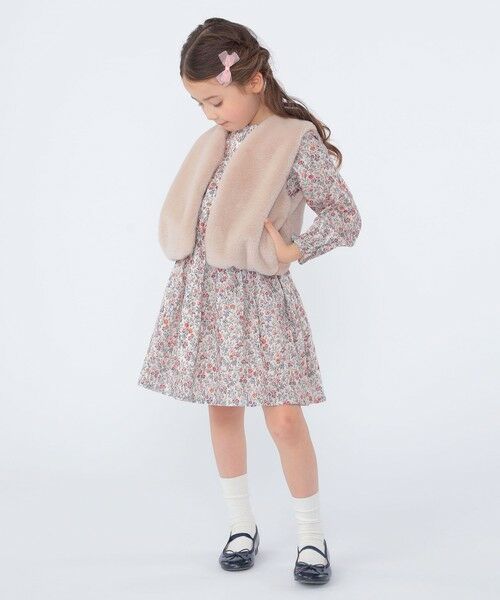 SHIPS / シップス ロング・マキシ丈ワンピース | SHIPS KIDS:100〜130cm / リバティ 長袖 ワンピース | 詳細4