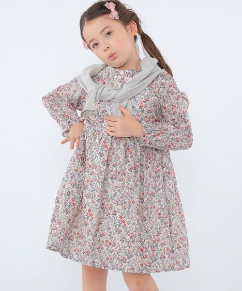 SHIPS / シップス ロング・マキシ丈ワンピース | SHIPS KIDS:100〜130cm / リバティ 長袖 ワンピース | 詳細8