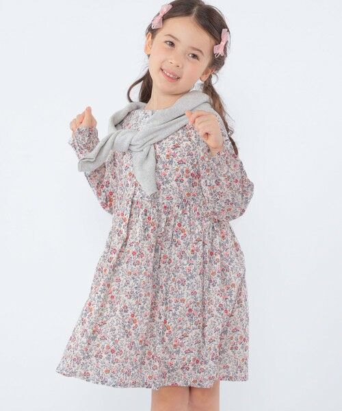 SHIPS / シップス ロング・マキシ丈ワンピース | SHIPS KIDS:100〜130cm / リバティ 長袖 ワンピース | 詳細9
