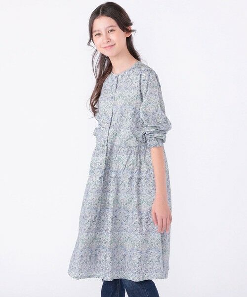 SHIPS / シップス ロング・マキシ丈ワンピース | SHIPS KIDS:140〜150cm / リバティ 長袖 ワンピース | 詳細4