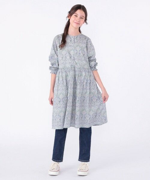 SHIPS / シップス ロング・マキシ丈ワンピース | SHIPS KIDS:140〜150cm / リバティ 長袖 ワンピース | 詳細5