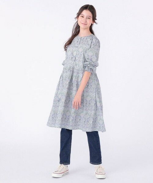 SHIPS / シップス ロング・マキシ丈ワンピース | SHIPS KIDS:140〜150cm / リバティ 長袖 ワンピース | 詳細6