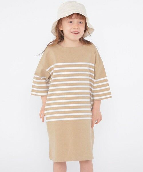 SHIPS / シップス ロング・マキシ丈ワンピース | SHIPS KIDS:100〜155cm / パネル ボーダー ワンピース | 詳細1
