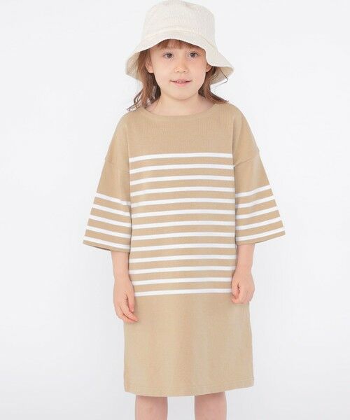 SHIPS / シップス ロング・マキシ丈ワンピース | SHIPS KIDS:100〜155cm / パネル ボーダー ワンピース | 詳細4