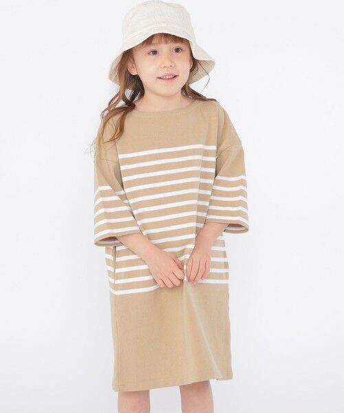 SHIPS / シップス ロング・マキシ丈ワンピース | SHIPS KIDS:100〜155cm / パネル ボーダー ワンピース | 詳細7