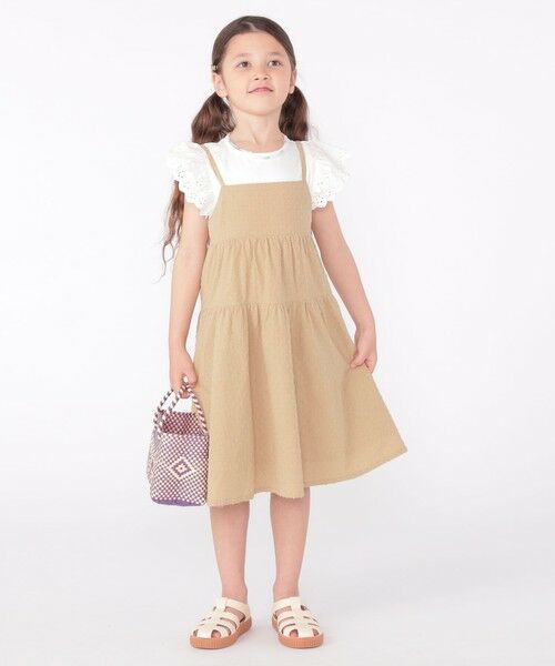 SHIPS / シップス ロング・マキシ丈ワンピース | SHIPS KIDS:100〜130cm / ジャカード キャミ ワンピース | 詳細19