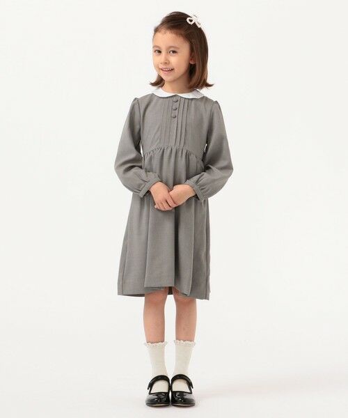 SHIPS / シップス ロング・マキシ丈ワンピース | SHIPS KIDS:セレモニー ピンタック ツイル ワンピース(100〜130cm) | 詳細1