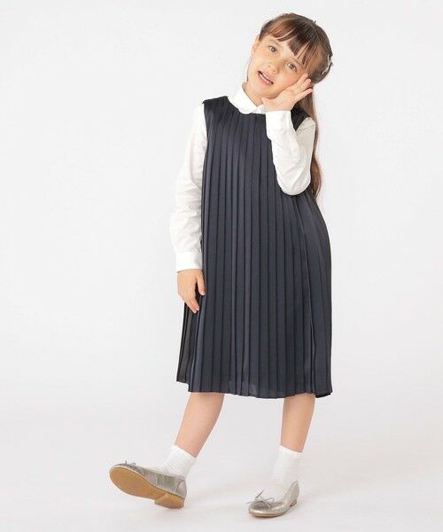 SHIPS / シップス ロング・マキシ丈ワンピース | ARCH&LINE:110〜145cm / セレモニー スリーブレス プリーツ ドレス | 詳細17