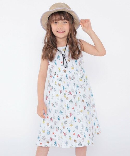 SHIPS / シップス ロング・マキシ丈ワンピース | SHIPS KIDS:100〜130cm / フラワー ノースリーブ ワンピース | 詳細4