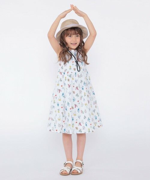 SHIPS / シップス ロング・マキシ丈ワンピース | SHIPS KIDS:100〜130cm / フラワー ノースリーブ ワンピース | 詳細7