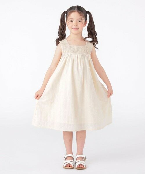 SHIPS / シップス ロング・マキシ丈ワンピース | SHIPS KIDS:100〜130cm / クロシェ ノースリーブ ワンピース | 詳細16