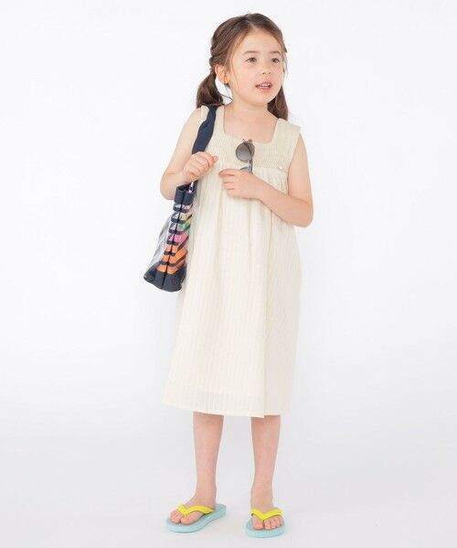 SHIPS / シップス ロング・マキシ丈ワンピース | SHIPS KIDS:100〜130cm / クロシェ ノースリーブ ワンピース | 詳細3
