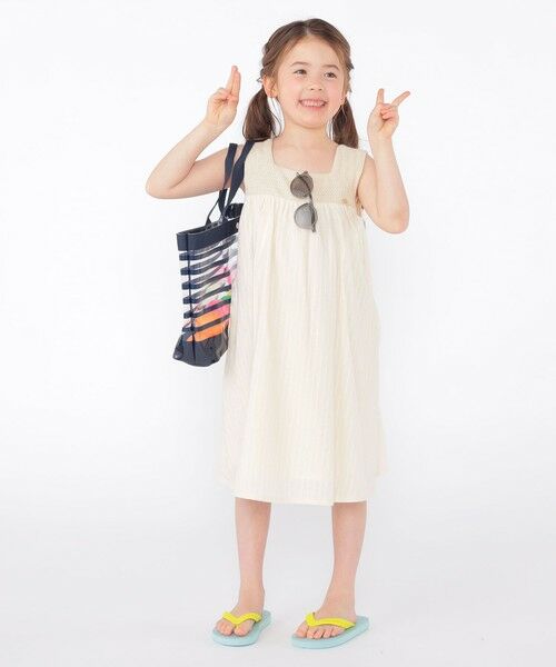 SHIPS / シップス ロング・マキシ丈ワンピース | SHIPS KIDS:100〜130cm / クロシェ ノースリーブ ワンピース | 詳細5