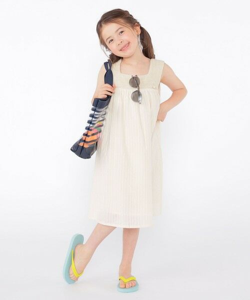 SHIPS / シップス ロング・マキシ丈ワンピース | SHIPS KIDS:100〜130cm / クロシェ ノースリーブ ワンピース | 詳細9