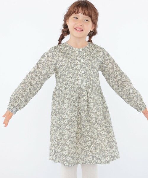 SHIPS / シップス ロング・マキシ丈ワンピース | SHIPS KIDS:100〜130cm / リバティ 長袖 ワンピース | 詳細11
