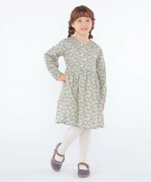 SHIPS / シップス ロング・マキシ丈ワンピース | SHIPS KIDS:100〜130cm / リバティ 長袖 ワンピース | 詳細13