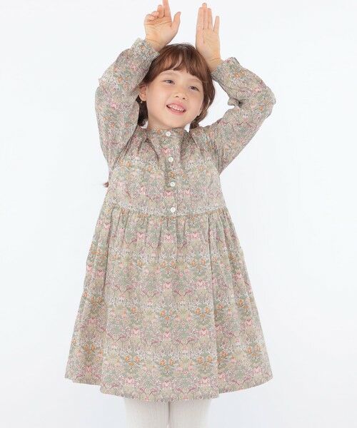SHIPS / シップス ロング・マキシ丈ワンピース | SHIPS KIDS:100〜130cm / リバティ 長袖 ワンピース | 詳細23