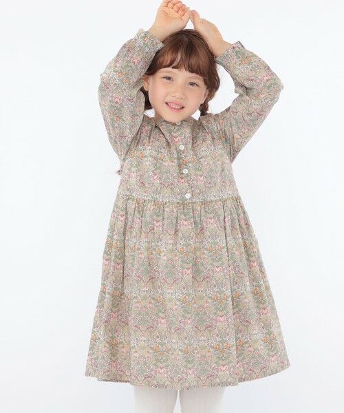 SHIPS / シップス ロング・マキシ丈ワンピース | SHIPS KIDS:100〜130cm / リバティ 長袖 ワンピース | 詳細24