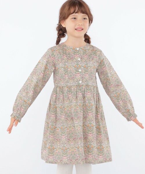 SHIPS / シップス ロング・マキシ丈ワンピース | SHIPS KIDS:100〜130cm / リバティ 長袖 ワンピース | 詳細25