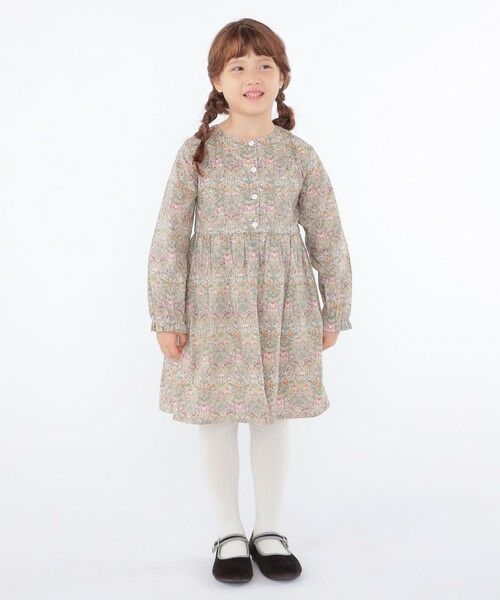 SHIPS / シップス ロング・マキシ丈ワンピース | SHIPS KIDS:100〜130cm / リバティ 長袖 ワンピース | 詳細27