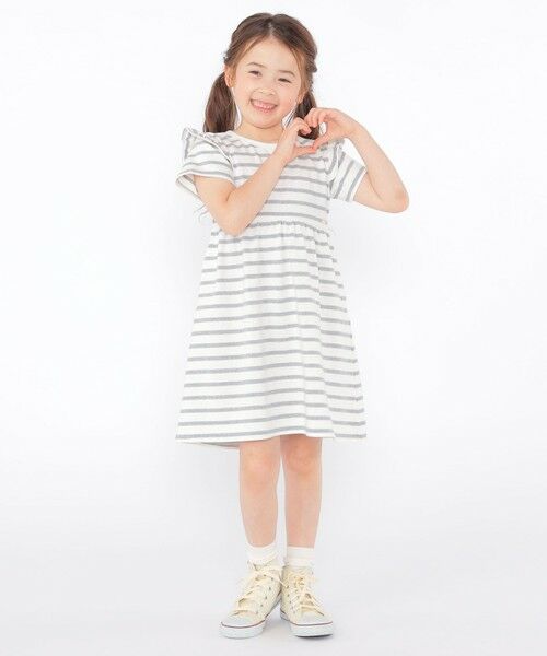 SHIPS / シップス ロング・マキシ丈ワンピース | SHIPS KIDS:100〜130cm / ボーダー フリル ワンピース | 詳細4