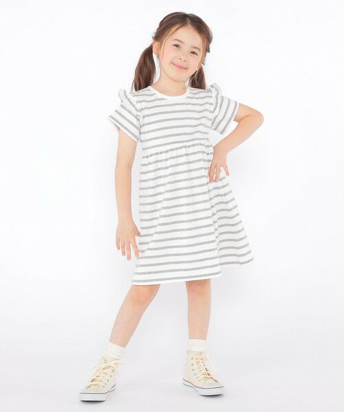 SHIPS / シップス ロング・マキシ丈ワンピース | SHIPS KIDS:100〜130cm / ボーダー フリル ワンピース | 詳細5