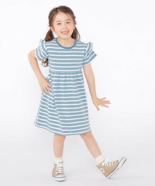 SHIPS / シップス ロング・マキシ丈ワンピース | SHIPS KIDS:100〜130cm / ボーダー フリル ワンピース | 詳細21