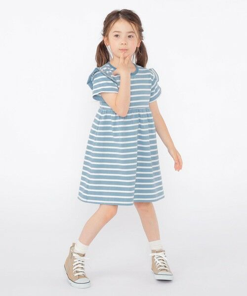 SHIPS / シップス ロング・マキシ丈ワンピース | SHIPS KIDS:100〜130cm / ボーダー フリル ワンピース | 詳細22
