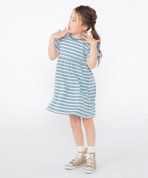 SHIPS / シップス ロング・マキシ丈ワンピース | SHIPS KIDS:100〜130cm / ボーダー フリル ワンピース | 詳細23