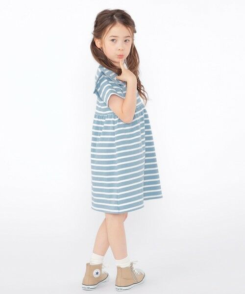 SHIPS / シップス ロング・マキシ丈ワンピース | SHIPS KIDS:100〜130cm / ボーダー フリル ワンピース | 詳細24