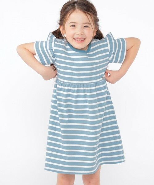 SHIPS / シップス ロング・マキシ丈ワンピース | SHIPS KIDS:100〜130cm / ボーダー フリル ワンピース | 詳細18