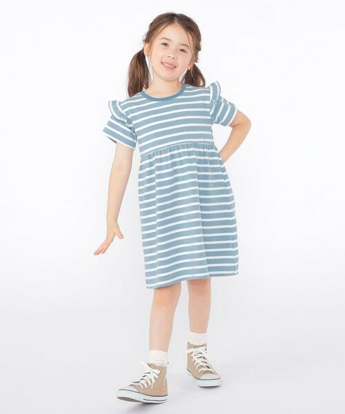 SHIPS / シップス ロング・マキシ丈ワンピース | SHIPS KIDS:100〜130cm / ボーダー フリル ワンピース | 詳細20