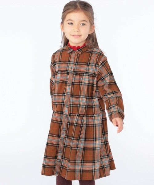 SHIPS / シップス ロング・マキシ丈ワンピース | SHIPS KIDS:100〜130cm / ネル チェック ワンピース | 詳細4