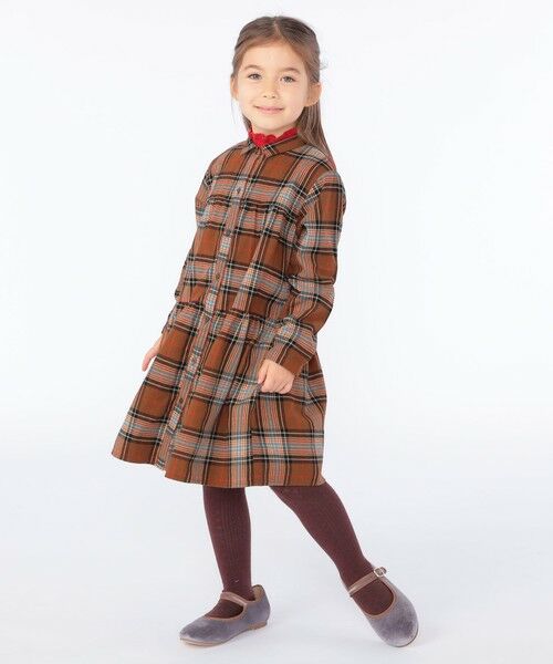 SHIPS / シップス ロング・マキシ丈ワンピース | SHIPS KIDS:100〜130cm / ネル チェック ワンピース | 詳細8