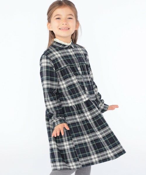 SHIPS / シップス ロング・マキシ丈ワンピース | SHIPS KIDS:100〜130cm / ネル チェック ワンピース | 詳細12