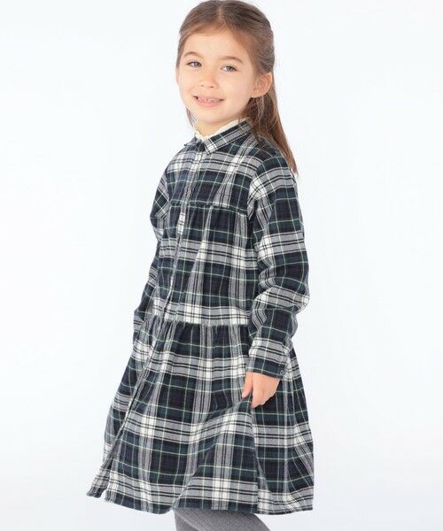 SHIPS / シップス ロング・マキシ丈ワンピース | SHIPS KIDS:100〜130cm / ネル チェック ワンピース | 詳細13