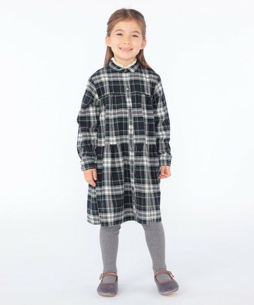SHIPS / シップス ロング・マキシ丈ワンピース | SHIPS KIDS:100〜130cm / ネル チェック ワンピース | 詳細14